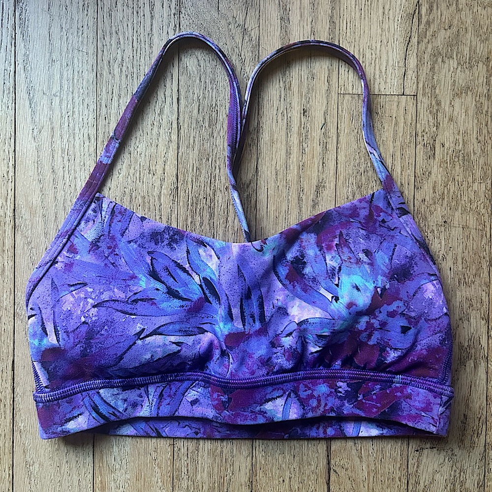 Purple Floral Lulu Lemon Sports Bra Size XS